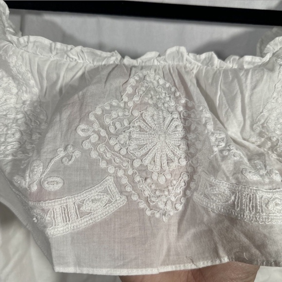 NWT $70 Lauren RALPH‎ LAUREN [ XL ] Beaded Embroidered Off Shoulder Blouse - Picture 15 of 15